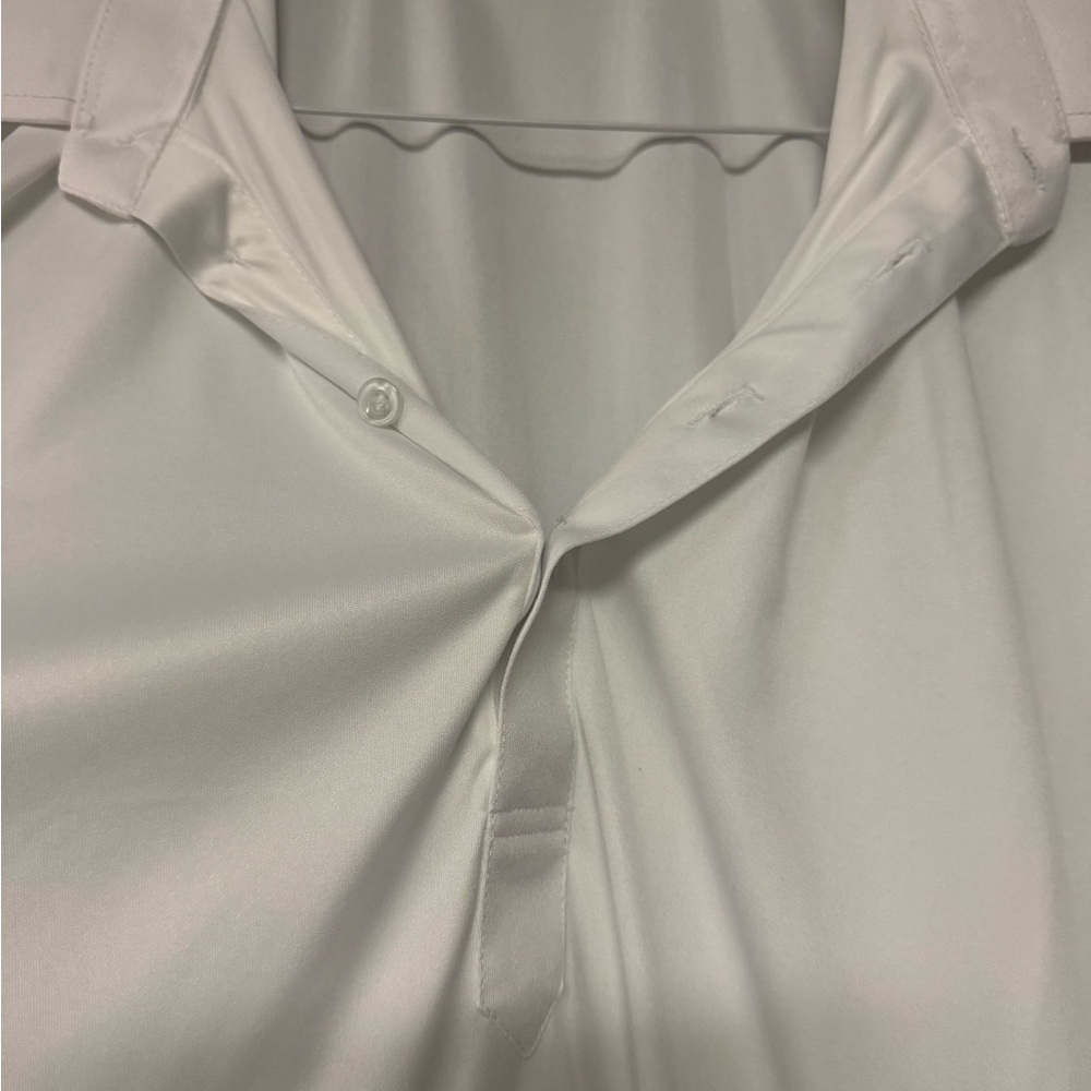 Collars & Co Men's White Short-Sleeve Polo Shirt 2XL - Picture 3 of 4